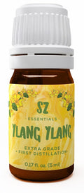 SZ Essentials Ylang Ylang Essential Oil - 100% Pure Natural and Undiluted- Extracted from Cananga Odorata var. Genuina - Floral 