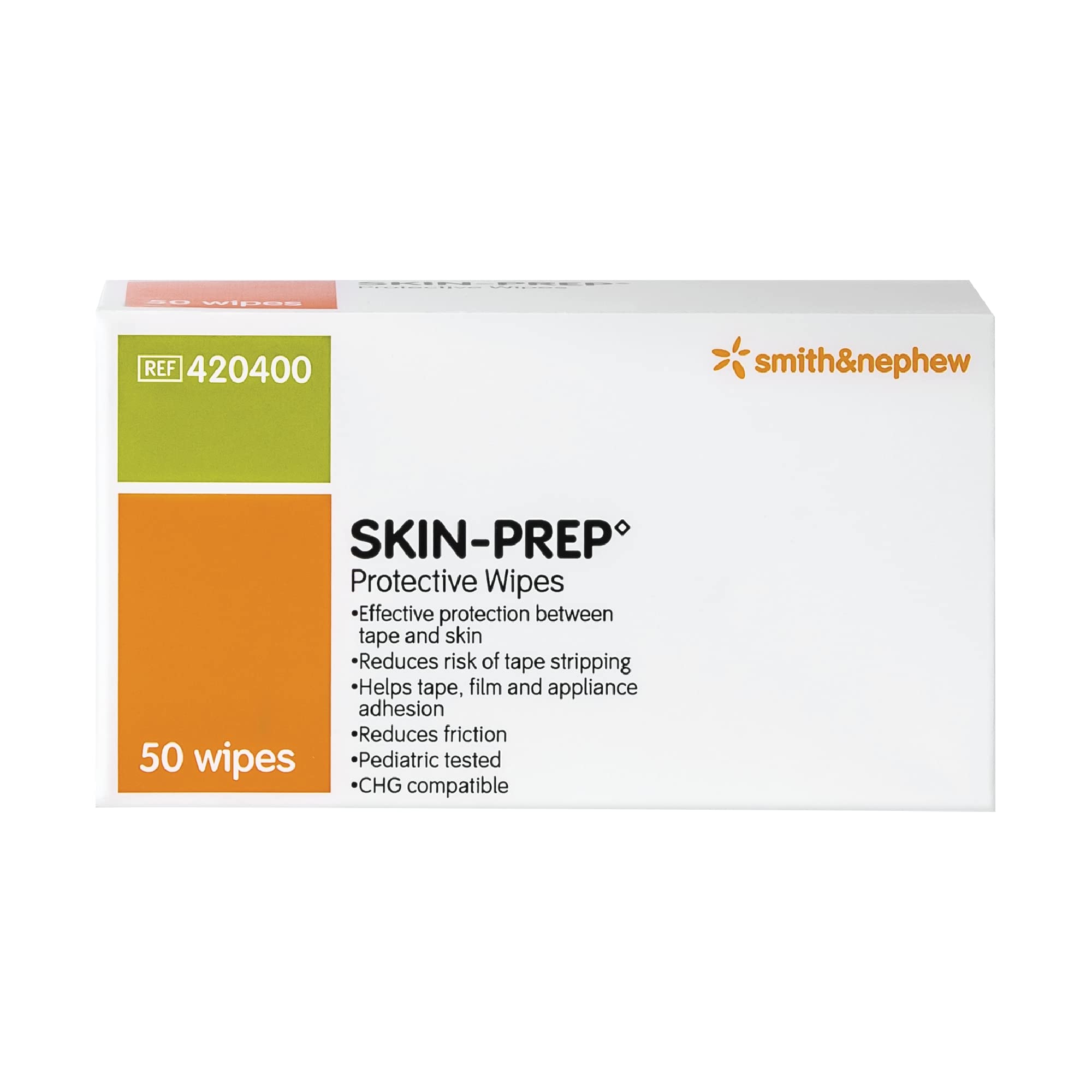 Smith+Nephew SKIN-PREP? Wipes, Protective Dressing Wipes, Skin Barrier Film, Contains Alcohol, Box of 50