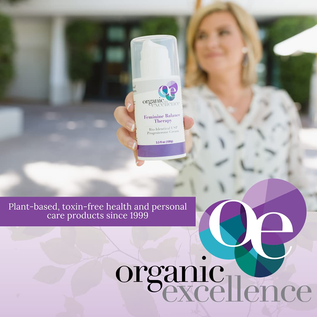 Organic Excellence Organic Wild Yam Cream for Hormone Balance, Wild Yam Natural Bio-Identical Progesterone Cream for Women, for
