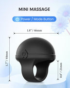 Pinkmini Portable Facial Massage Ball, Waterproof Rechargeable Powerful Multifunctional Eye Finger and Neck Mini Massager (Black