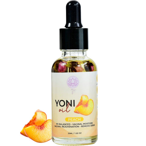 Magical V Yoni Oil For Women Organic Feminine Care Vaginal Moisturizer For Wetness (Peach) Ingrown Hair Ph Balance Feminine Body