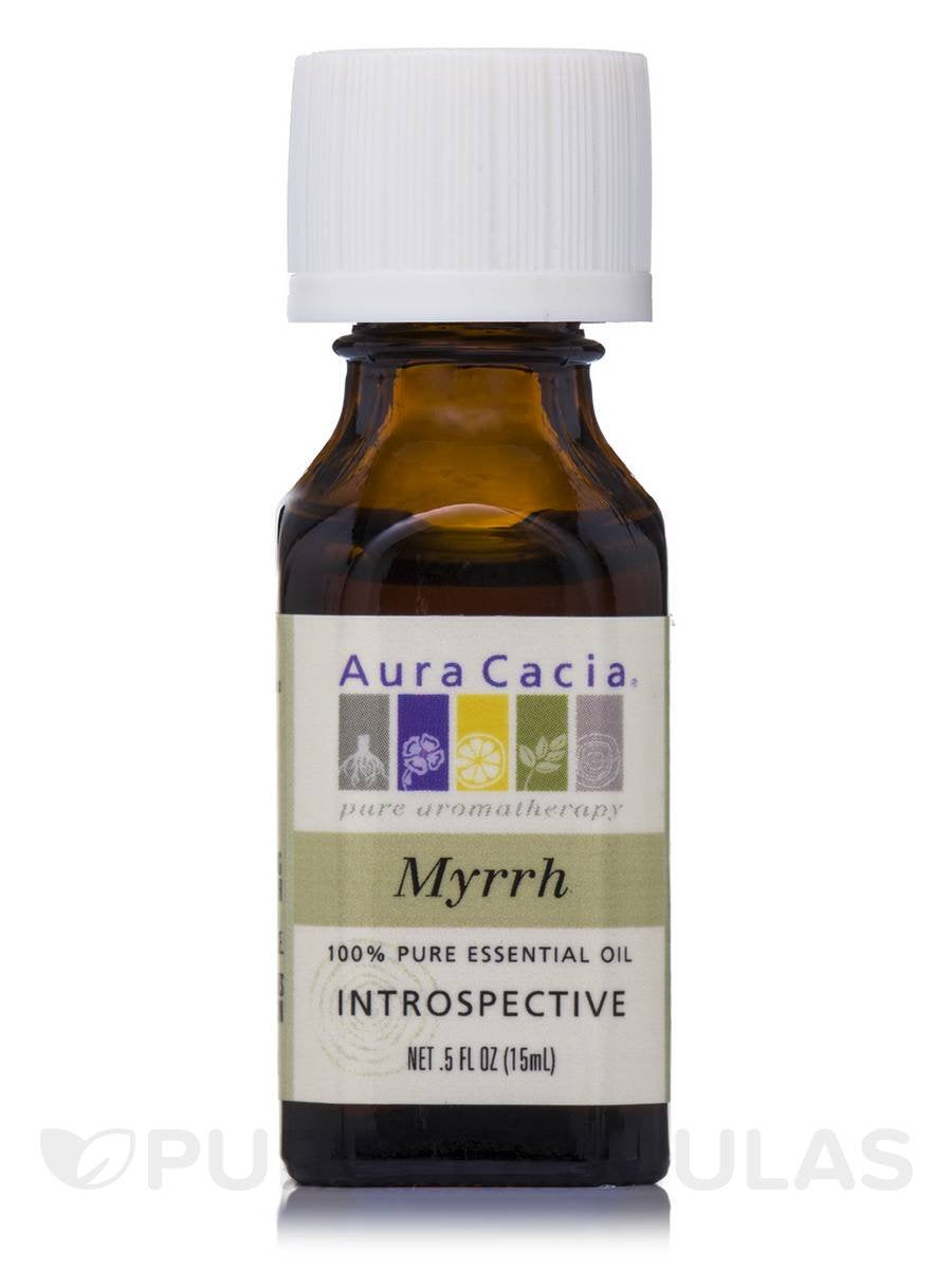 Aura Cacia Aromatherapy Myrrh Essential Oil 1/2 Oz. Bottle