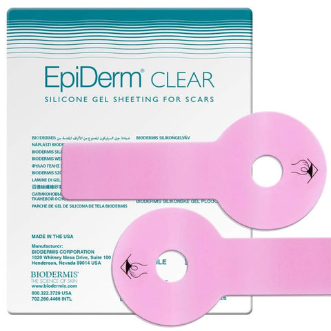 Biodermis Epi-Derm Keloid Areopexy Silicone Scar Sheets for Breast Augmentation, Professional Scar Patches in Lollipop Configura