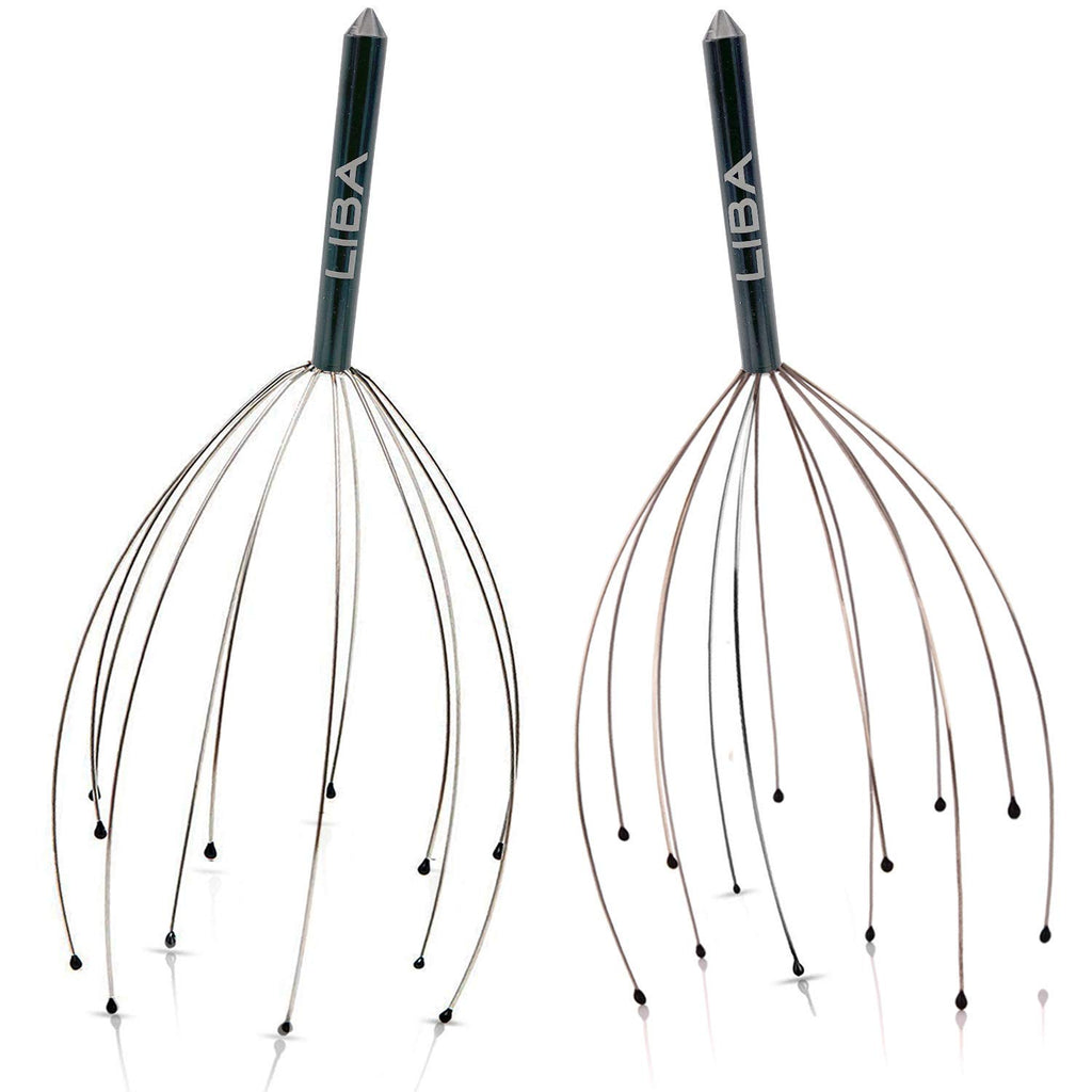 LiBa Scalp Massager Tool (2-Pack) for a Rejuvenating Head Hair Scratcher Massage No Painful Scratches, Tangling, or Hair Pulling