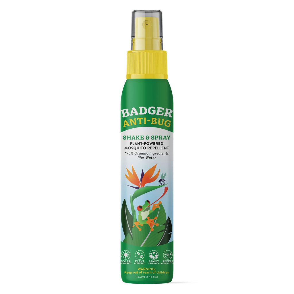 Badger - Anti-Bug Shake & Spray, DEET-Free Natural Bug Spray, Eco-Friendly, Certified Organic Mosquito Spray, Great for Kids, In