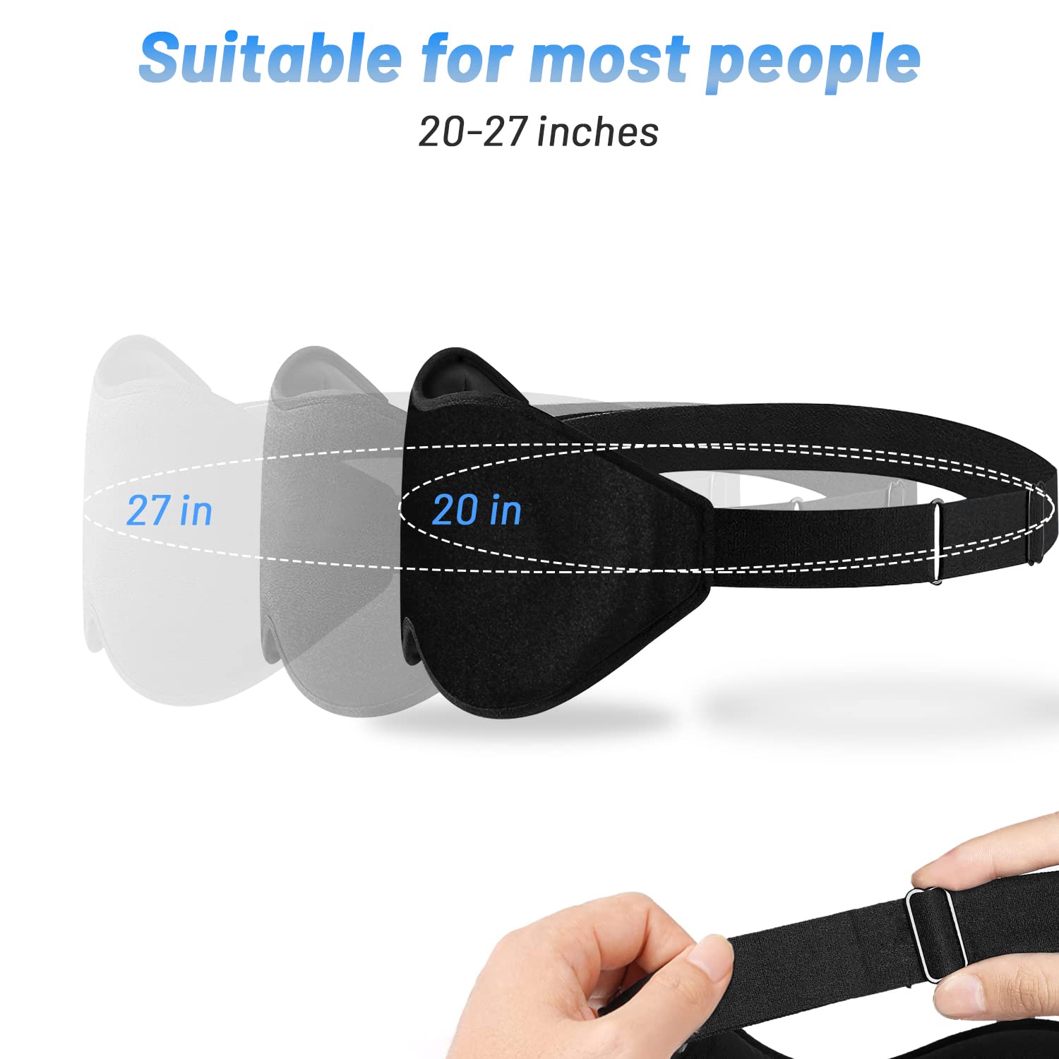 Sleep Mask for Side Sleeper, Upgraded 3D Contoured Cup Eye mask Blindfold for Man Women, Block Out Light, Eye mask with Adjustab