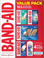 Generic Band-A.i.d Brand Adhesive Bandages Variety Pack (163 ct.), White