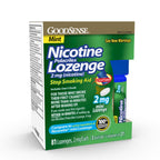 GoodSense Mini Nicotine Polacrilex Lozenge, 2 mg (nicotine), Stop Smoking Aid, Mint Flavor; quit smoking with mint nicotine loze