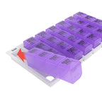 EZY DOSE Weekly (7-Day) Pill Case, Medicine Planner, Vitamin Organizer, Large Pop-Out Compartments, 4 Times a Day, Convenient an