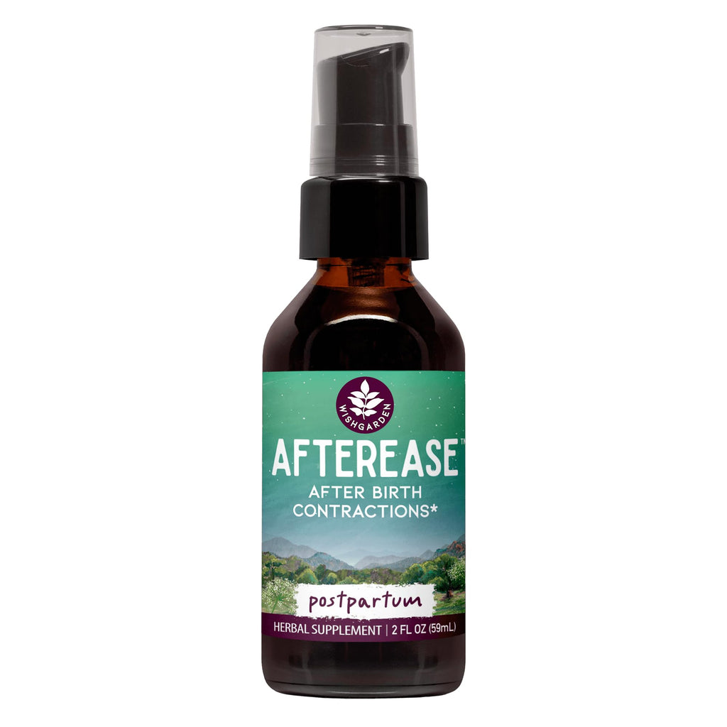 WishGarden Herbs AfterEase for After Birth Contractions - All-Natural Herbal Supplement with Cramp Bark & Black Haw Bark Soothes