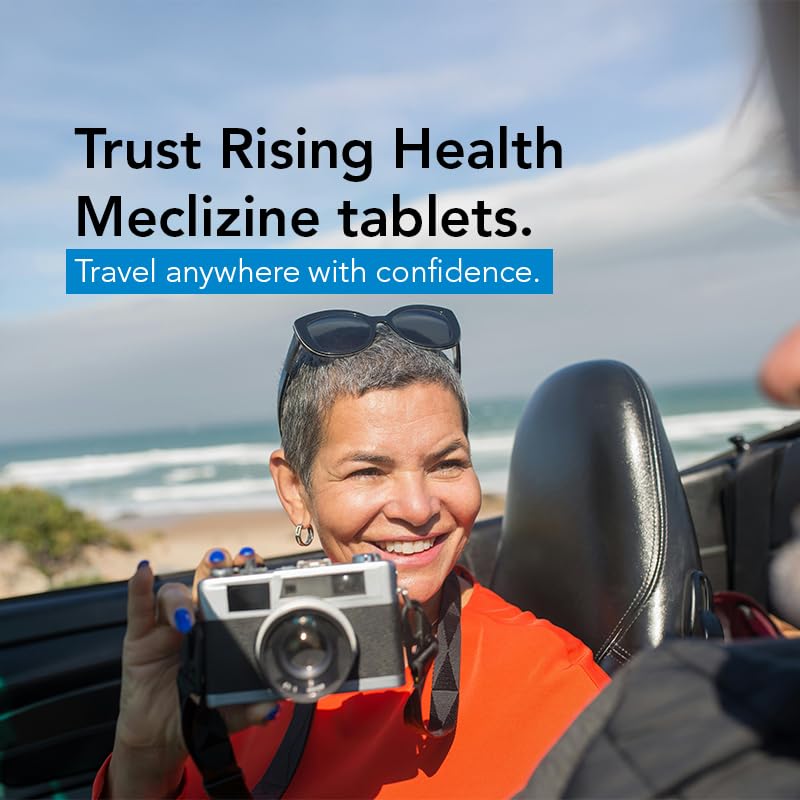 Rising Health Motion Relief and Nausea - Meclizine HCL 25mg - Antiemetic, Motion Relief Chewable Tablets (100)