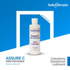 Safe n Simple Assure C - Clear Lubricating Ostomy Pouch Deodorant - Colostomy Bag Odor Eliminator - Colostomy Deodorizer Lubric