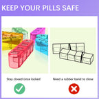 Odaro Weekly Pill Organizer 4 Times a Day, Daily Pill Box 7 Day, Large Travel Pill Case with 28 Compartment to Hold Medicine, Vi