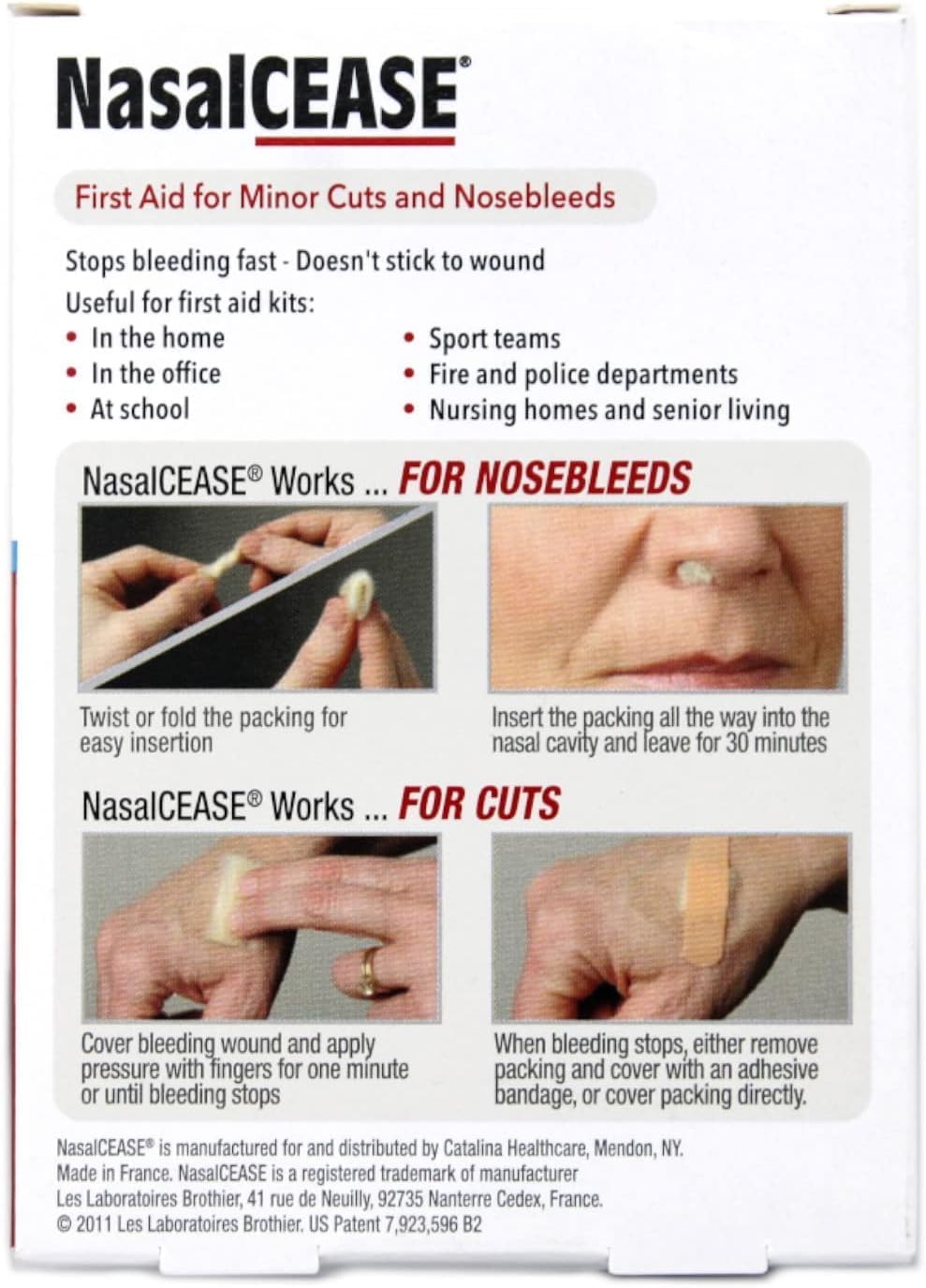 Nasalcease FirstAid Nosebleeds, 0.75 Ounces Box (Pack of 2)