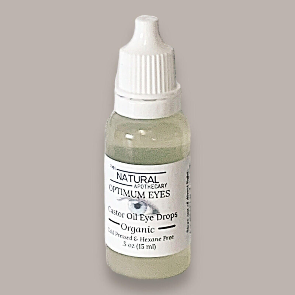 Organic Castor Oil Eye Drops FMN Natural Apothecary 100% Pure Cold Pressed Hexane Free Soothes Dry Irritated Eyes Provides Deep 