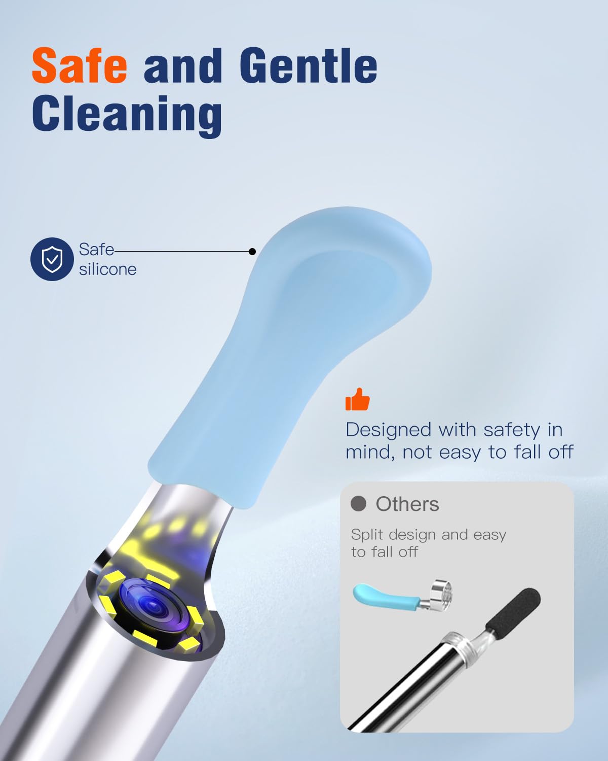 Ear Wax Removal, Ear Cleaning kit with 1296P Camera, Ear Camera with 6 LED Lights, Earwax Remover Tool for iPhone, iPad & Androi