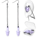Misdary Earplug Earrings with Case Soft Silicone Earplugs Hanger for Concert, Music Festival, DJs, Nightclub, Traveling, Drummer