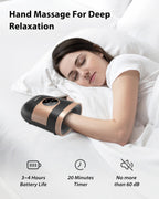 CINCOM Upgraded Hand Massager with Heat and Compression for Arthritis and Carpal Tunnel - Cordless & Rechargeable, Gifts for Wom