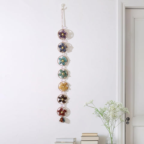 7 Chakra Healing Crystals Hanging Ornament