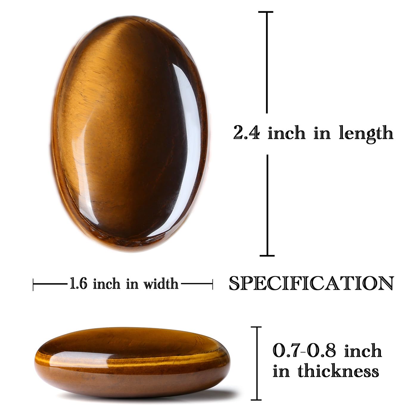 MAIBAOTA 2.4'' Lapis Lazuli Crystal Stone Polished Palm Stone 0.7'' Thick Natural Reiki Gemstone Worry Stone Healing Crystals En