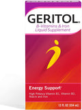 Geritol Liquid Energy Support, High Potency B-Vitamin & Iron Liquid Supplement, 12 Fl Oz (Pack of 3)