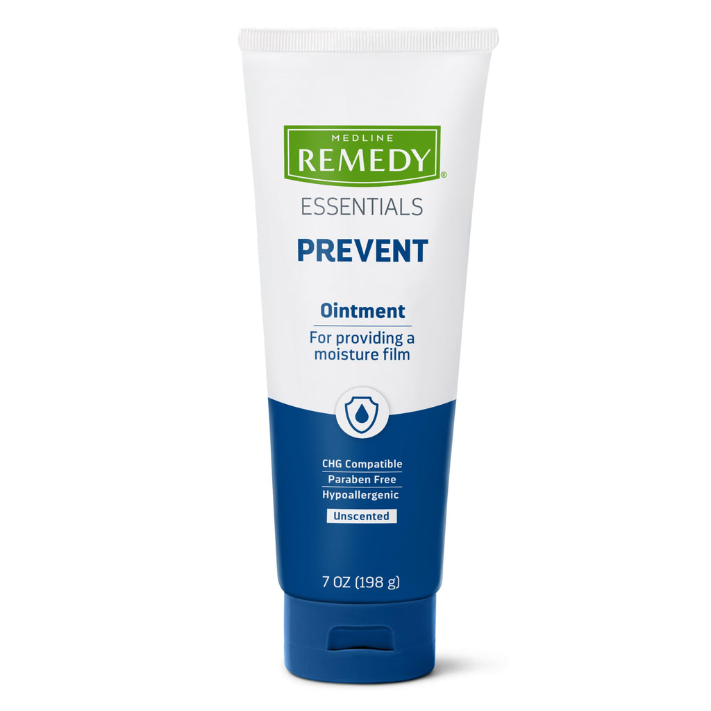 Medline Remedy Essentials Ointment (7 oz Tube), Unscented, Moisturizing Breathable Film, Aloe, Vitamins A, D & E, Soothing Incon