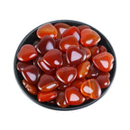 Nvzi Tumbled Polished Natural Carnelian Crystals Heart Stones, Crystals and Healing Stones Quartz Bulk for Wicca, Reiki, Healing