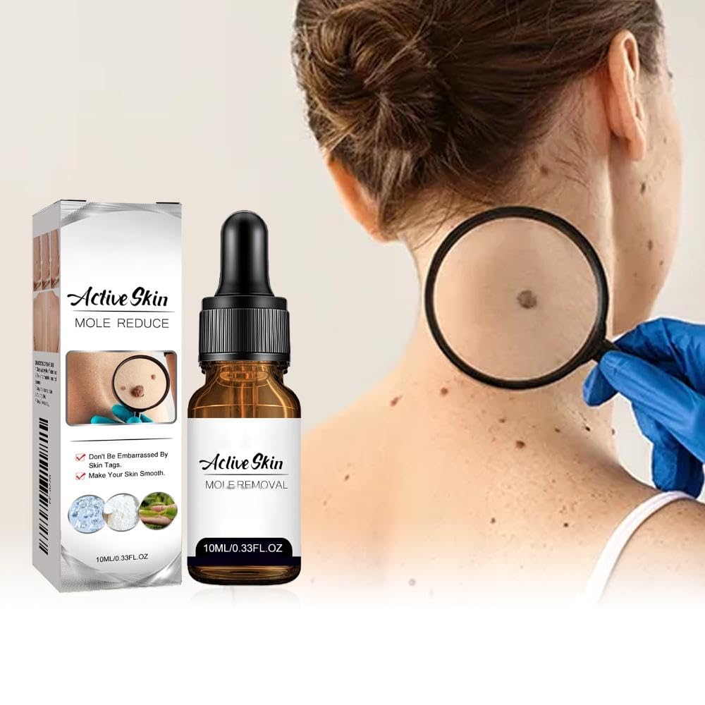 Professional Wart & Mole Remover Serum - Gentle Skin Tag Corrector for Face, Neck & Body with Glycerin & Panthenol - Fast Acting