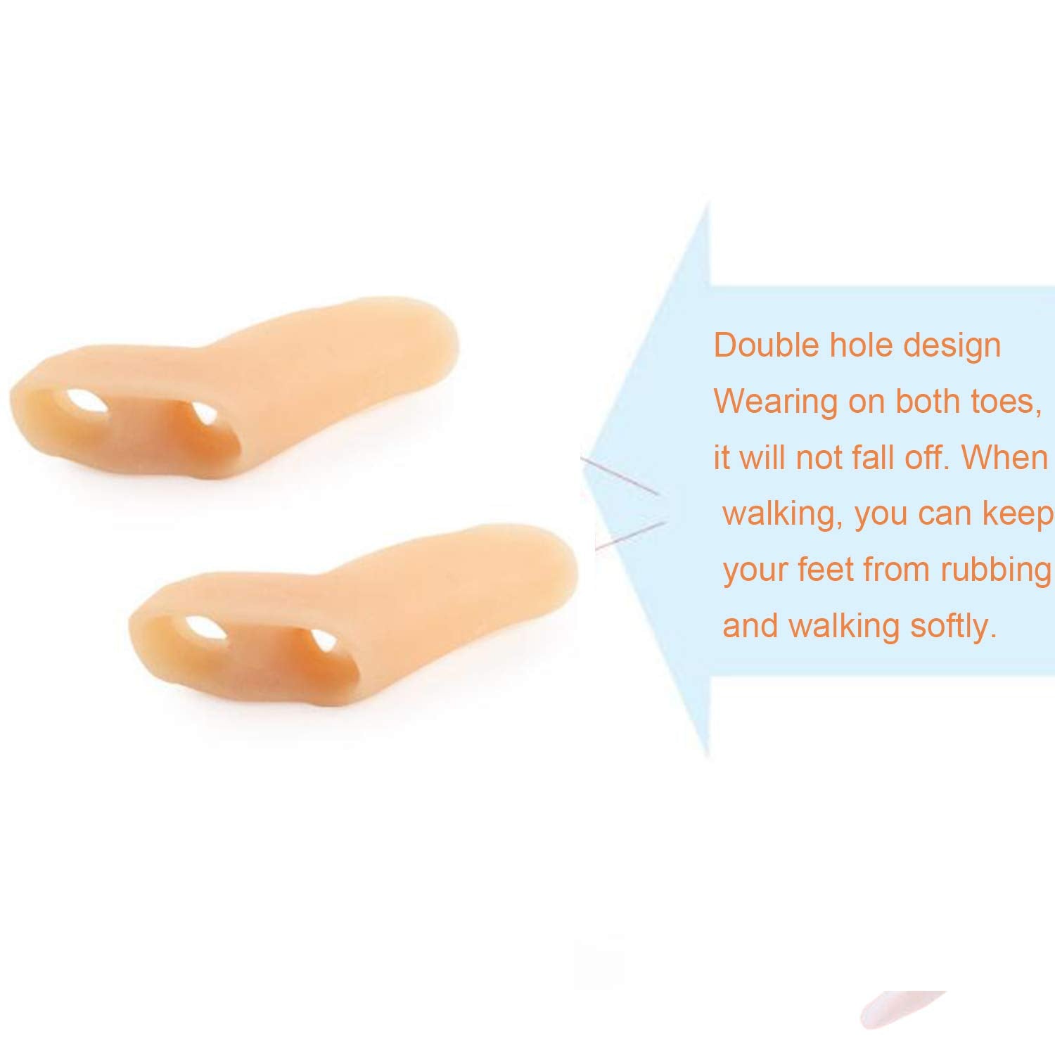 10 Pcs Pinky Toe Bunionette Corrector, Silicone Double - Loop Toe Separators for Tailors Bunion, Bunionette Protect and Pain Rel