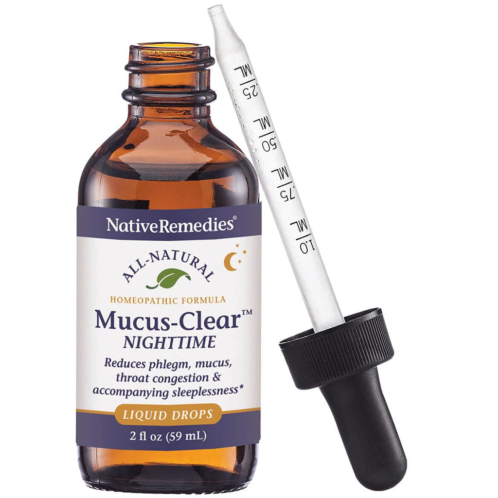 Native Remedies Mucus-Clear Nighttime - Temporarily Relieves Mucus Congestion and Supports Peaceful Sleep
