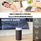 Unee Upgrade Car Diffuser,90ml USB Rechargeable Aroma Essential Oil Aromatherapy Humidifier Diffuser(Built-in Battery Dark Grey