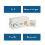 MCK48222000 - Mckesson Brand Adhesive Spot Bandage McKesson 1 Inch Diameter Plastic Round Tan Sterile
