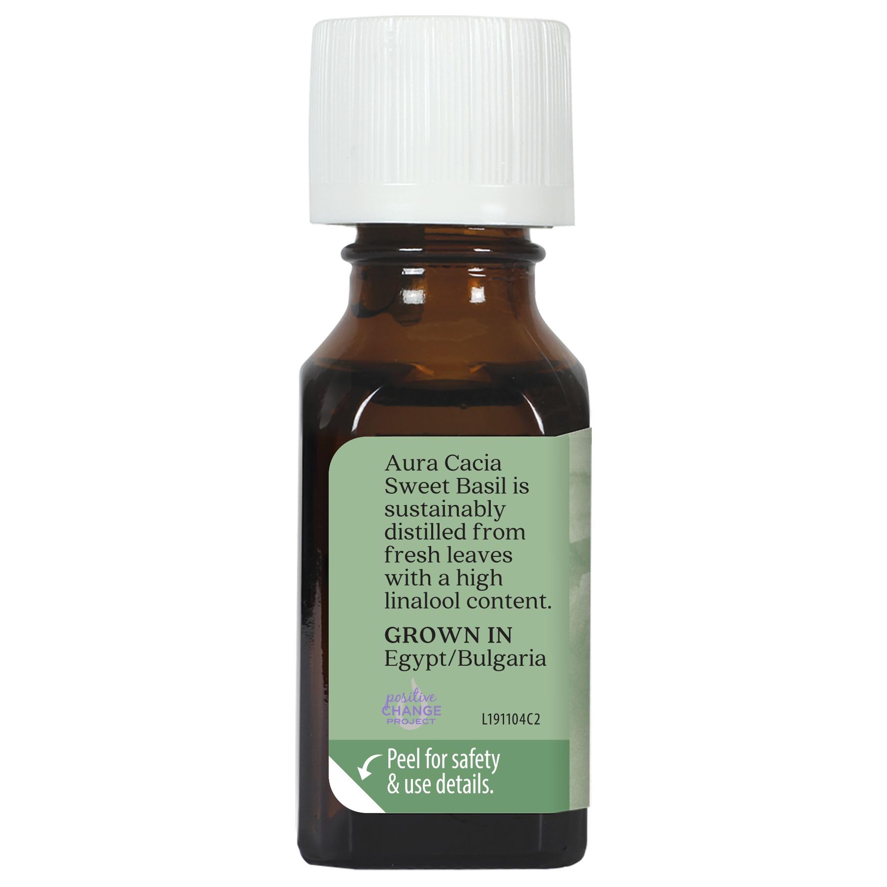Aura Cacia Pure Basil, Sweet Essential Oil | 0.5 fl. oz. | Ocimum basilicum