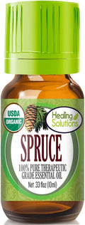 Healing Solutions Organic 10ml Oils - Spruce Essential Oil - 0.33 Fluid Ounces
