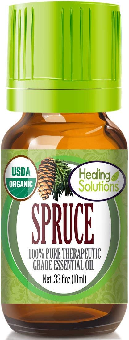 Healing Solutions Organic 10ml Oils - Spruce Essential Oil - 0.33 Fluid Ounces