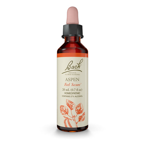 Bach Original Flower Remedies, Aspen for Apprehension and Security, Natural Homeopathic Flower Essence, Holistic Wellness, Vegan
