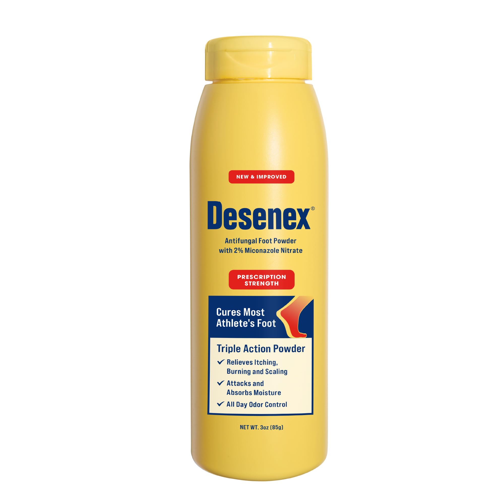 Desenex Anti-Fungal Foot Powder, Cures Most Athletes Foot, 2% Miconazole Nitrate, Helps Relieve Itching, Burning and Scaling, At
