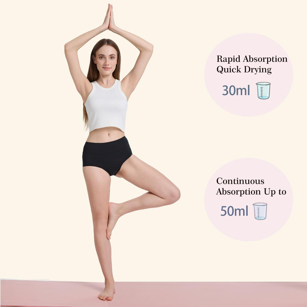 Leakproof Underwear for Women Incontinence, Leak Proof Protective Menstrual Postpartum Underwear, High Absorbency Period Panties