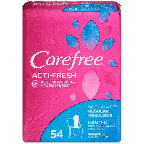 Carefree Acti-Fresh Regular, 54 Count (Pack of 3)