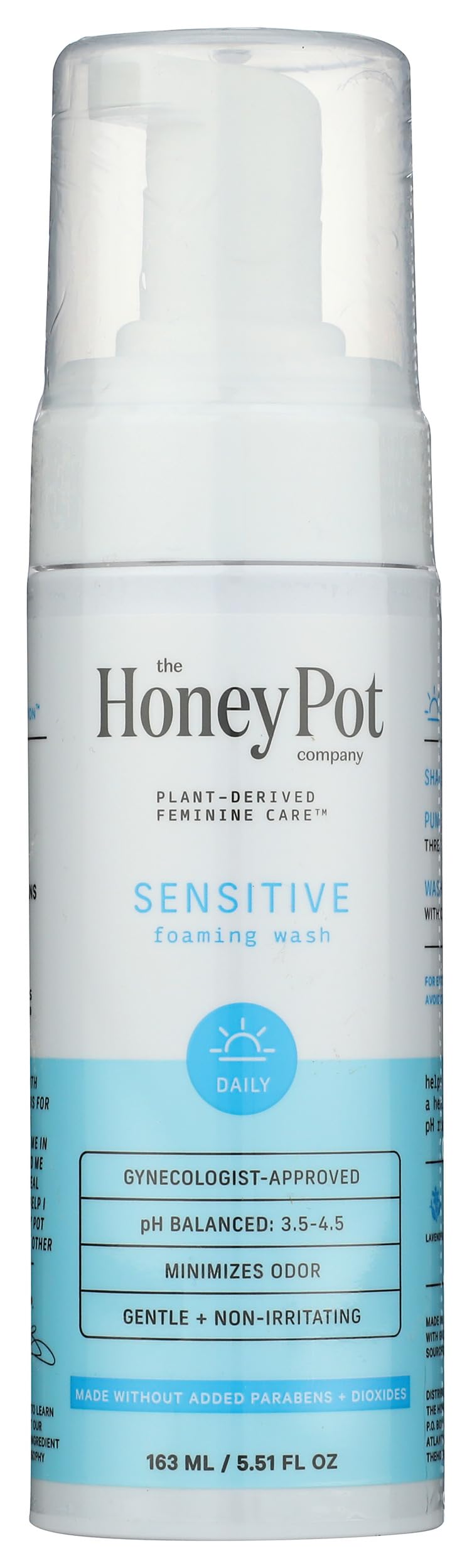 The Honey Pot Company Plant-Derived Feminine Care Sensitive Foaming Wash, 5.51 Fluid Ounce (Pack of 1)