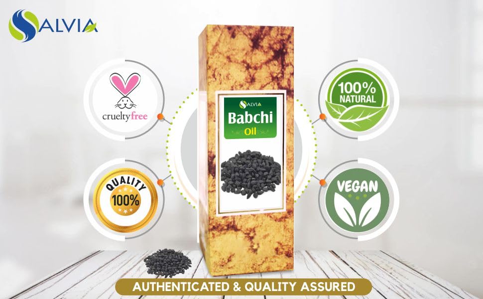 Salvia Babchi Oil (Psoralea Corylifolia) Pure & Natural Undiluted Uncut Cold Pressed Carrier Oil | Use for Aromatherapy | Therap