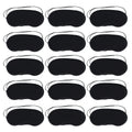 Wobe 30 pcs Black Eye Mask Cover, Sleep Mask with Nose Pad and Elastic Straps Comfortable Lightweight Blindfold Eyeshade Eyepatc