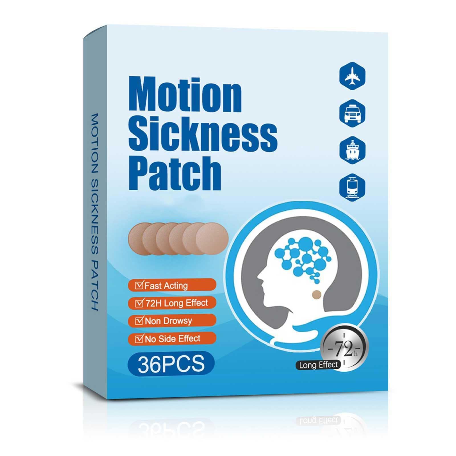 ZLYDG Motion Sickness Patch, 36 PCS Sea Sickness Patch for Cruise,Dizziness Resulted from Travel of Cars, Ships, Airplanes (1 Bo