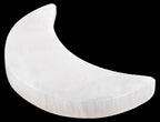 Selenite Charging Plate - 4 Moon Selenite Crystal - Mined and Crafted in Morocco - Ideal for Cleansing and Recharging Crystals a