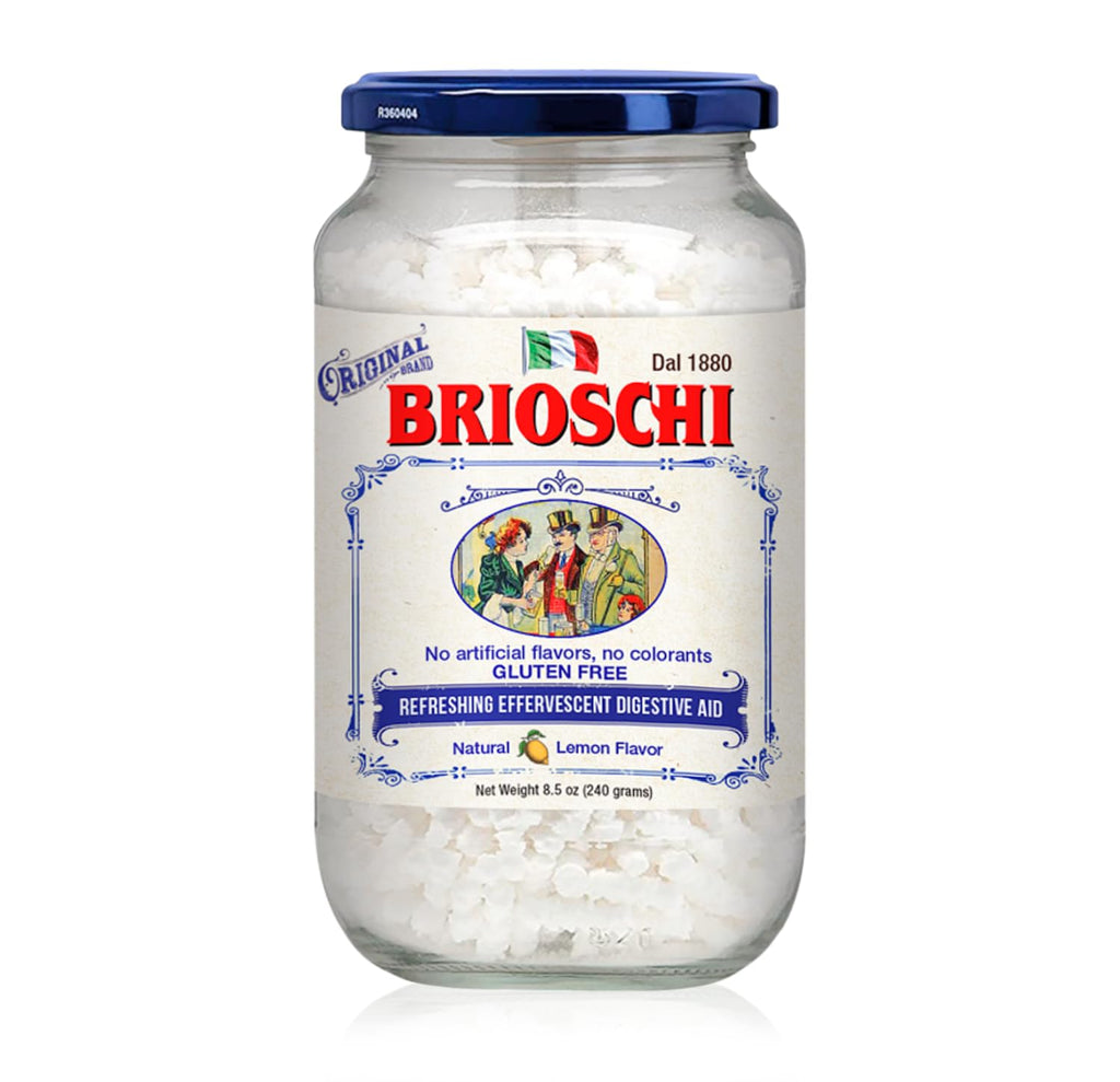 Brioschi Italian Lemon Flavored Refreshing Effervescent | Digestive Aid, Heartburn, Upset Stomach, Acid Indigestion | Gluten Fre