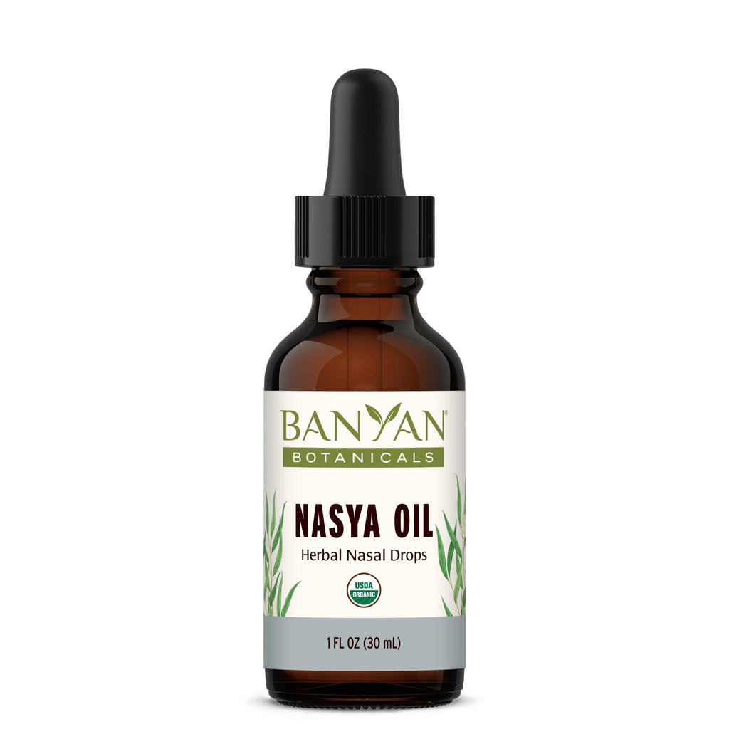 Banyan Botanicals Nasya Oil - Organic Herbal Nasal Drops for Clear Breathing - Ayurvedic Nasal Cleaner and Nose Moisturizer* - O