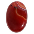 Loveliome Natural Red Agate Oval Polished Worry Stones, Healing Crystal Indoor Fountain Stones Massage Energy Anxiety Relief Ite
