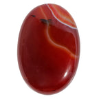Loveliome Natural Red Agate Oval Polished Worry Stones, Healing Crystal Indoor Fountain Stones Massage Energy Anxiety Relief Ite