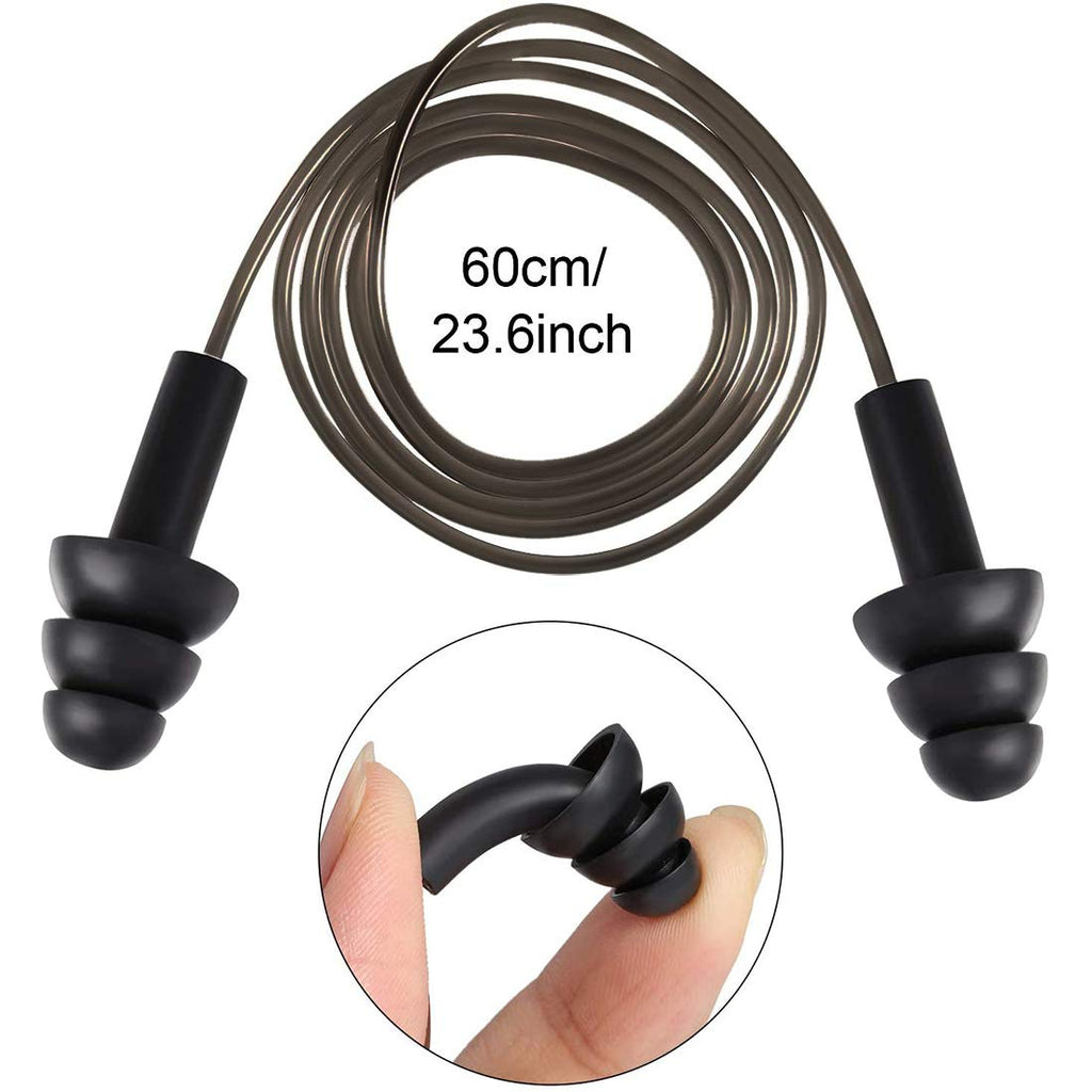 Ear Plugs for Sleeping,16 Pairs Noise Canceling Soft Reusable Silicone Earplugs Waterproof Noise Reduction Earplugs for Concert,