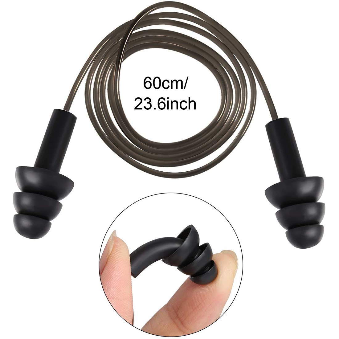 Ear Plugs for Sleeping,16 Pairs Noise Canceling Soft Reusable Silicone Earplugs Waterproof Noise Reduction Earplugs for Concert,